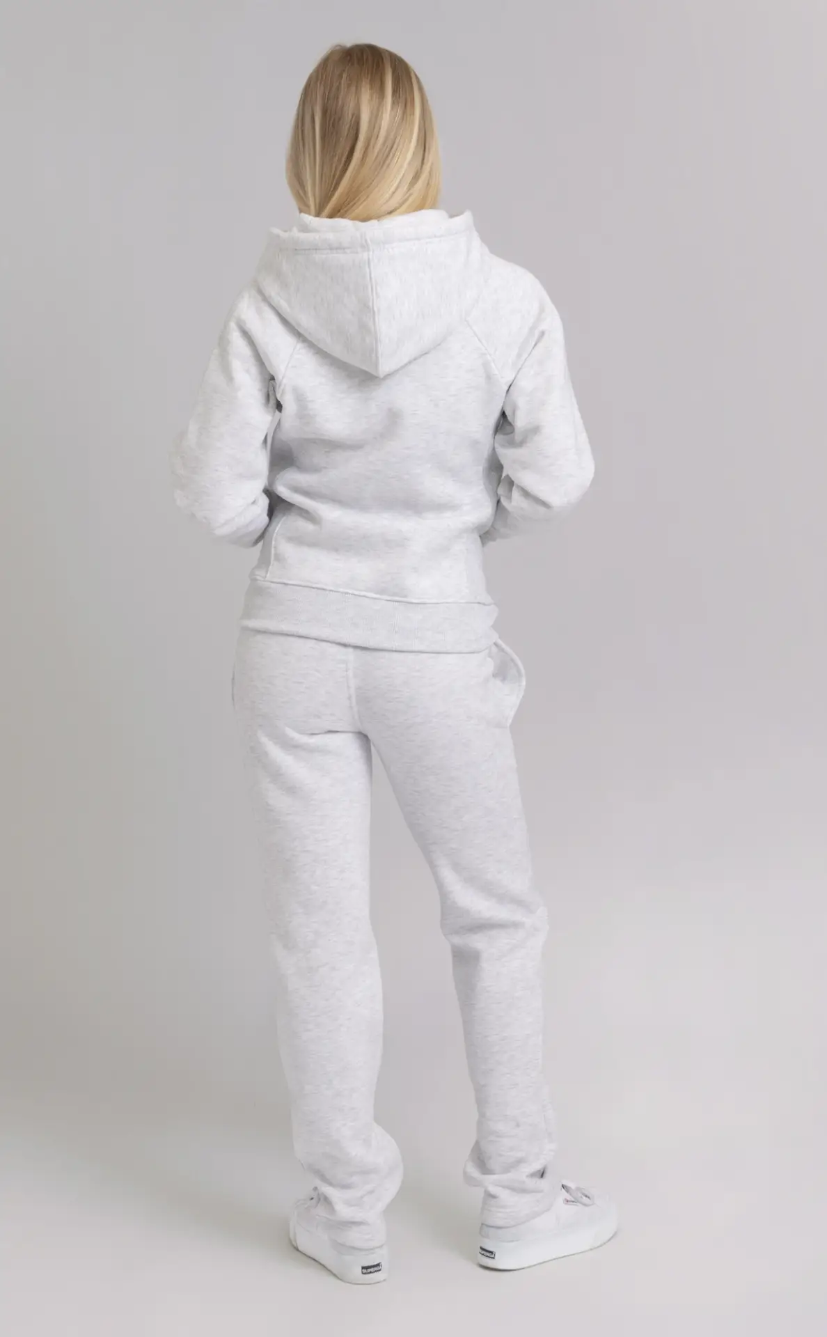 dame hettejakke lus grå bak